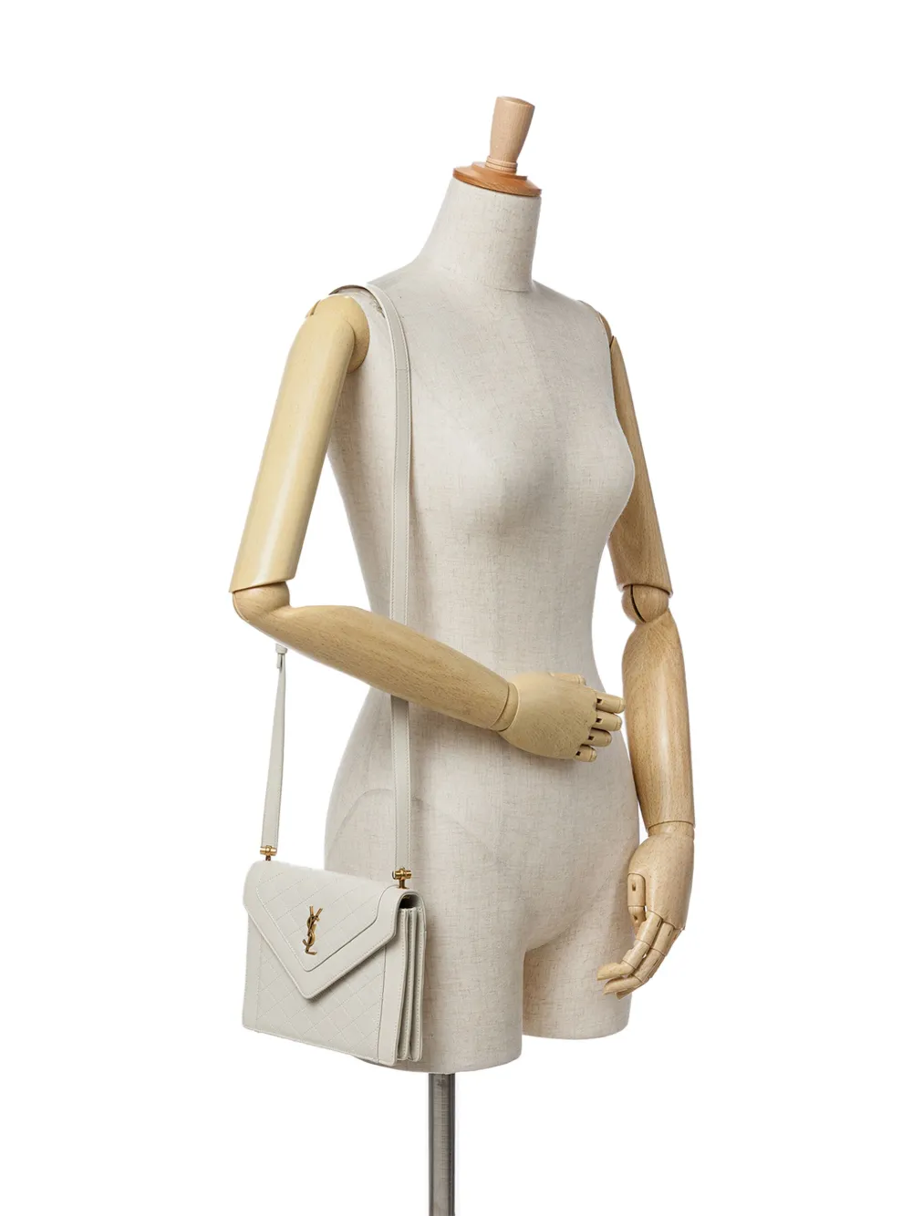 Saint Laurent Pre-Owned Borsa a tracolla Gaby mini in pelle di agnello trapuntata con monogramma 2022 | Pre-owned | Image 2