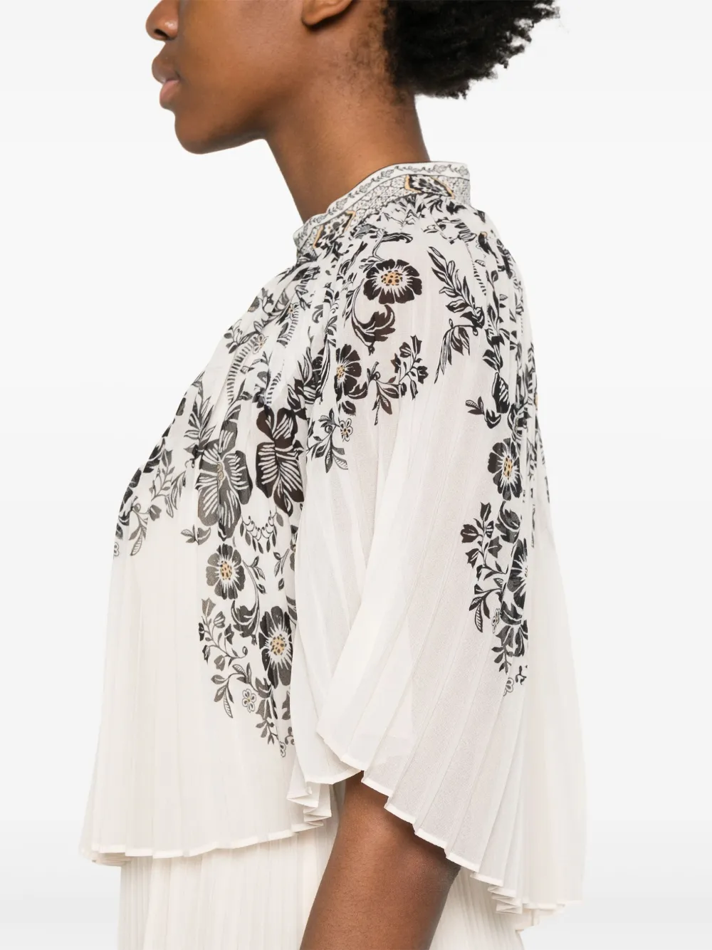 ZIMMERMANN Plooi-jurk met cape Beige