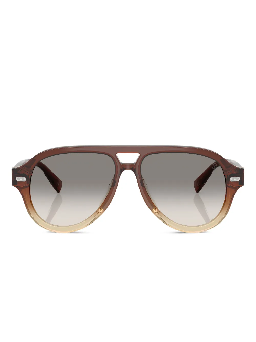 Brunello Cucinelli logo-print sunglasses | Brown | Image 1