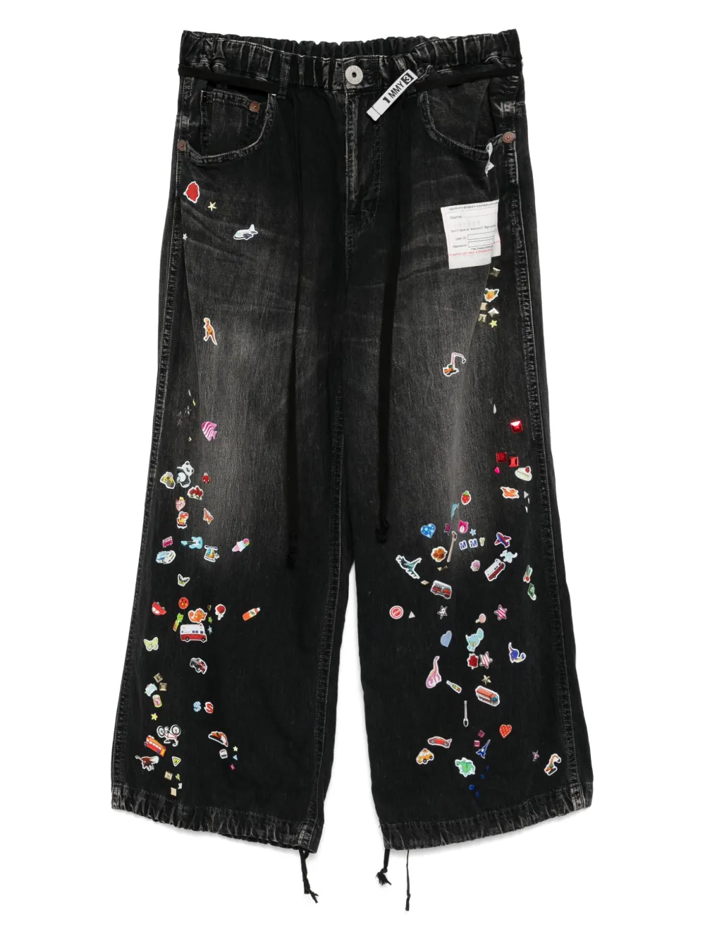 printed jeans