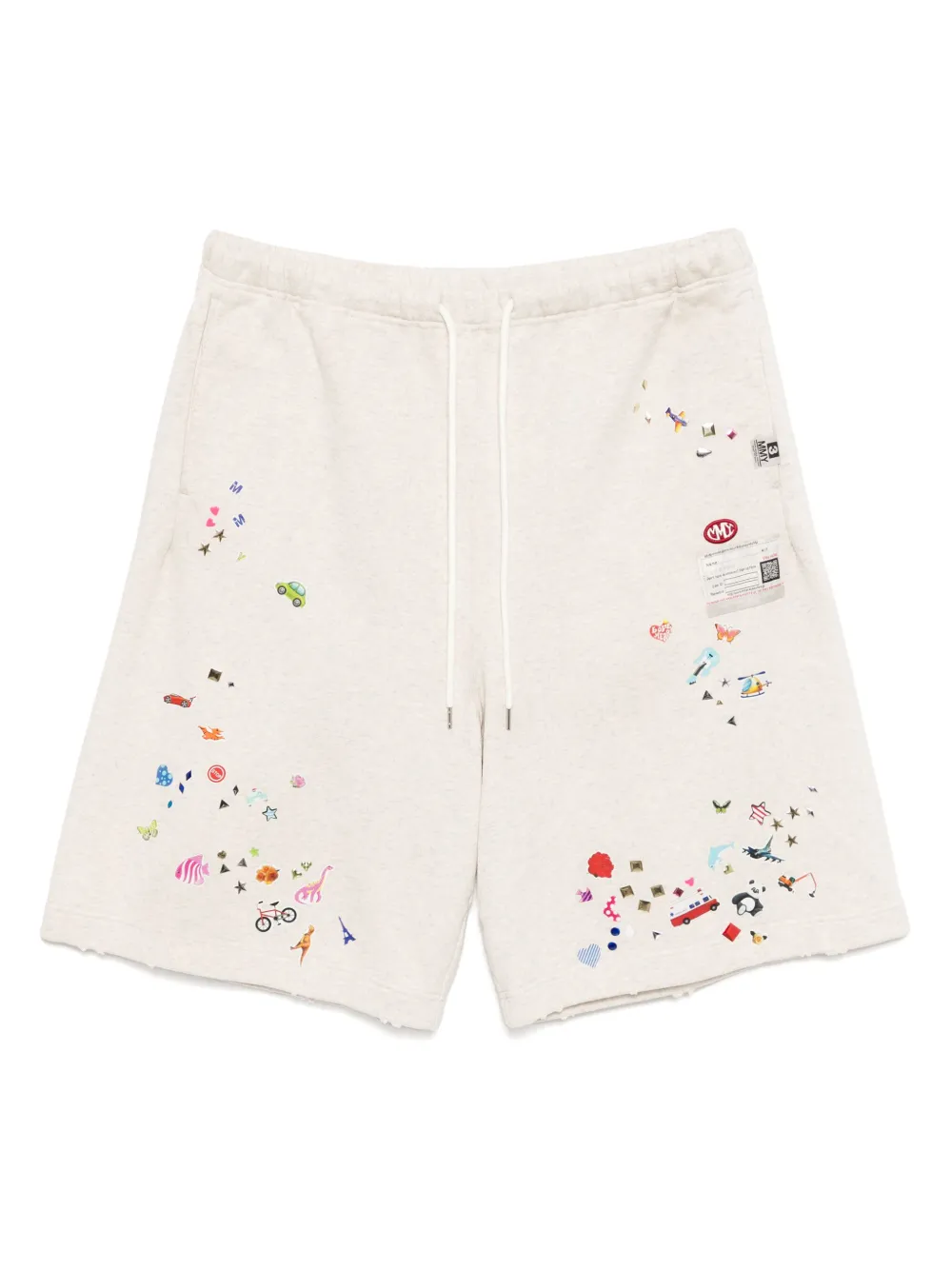Miharayasuhiro Shorts Mit Grafischem Print In Neutral