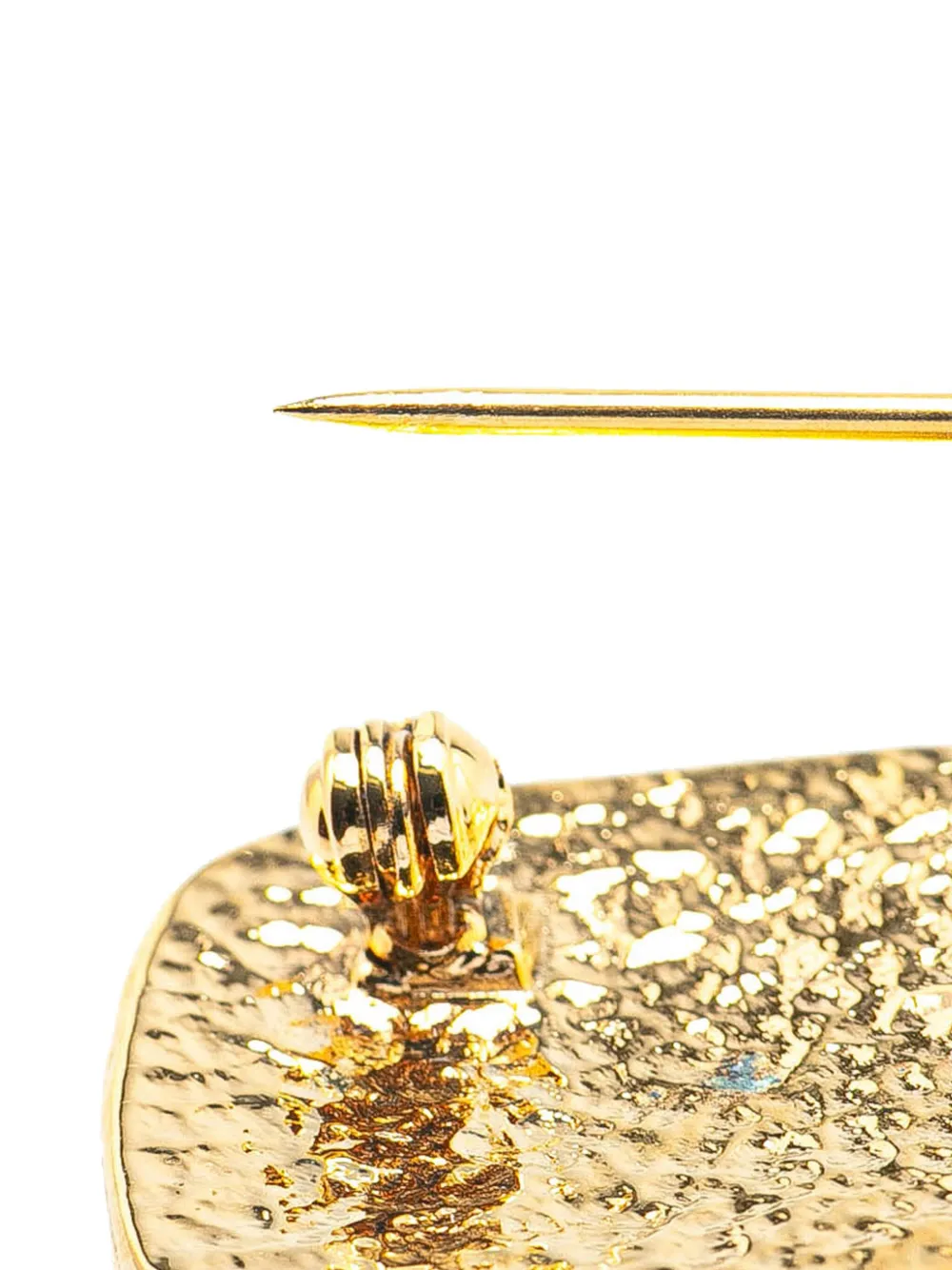 Pre-owned Chanel 1994 Gold Plated Triple Cc Brooch Costume Brooch