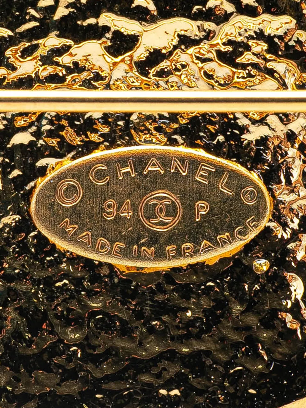 Pre-owned Chanel 1994 Gold Plated Triple Cc Brooch Costume Brooch