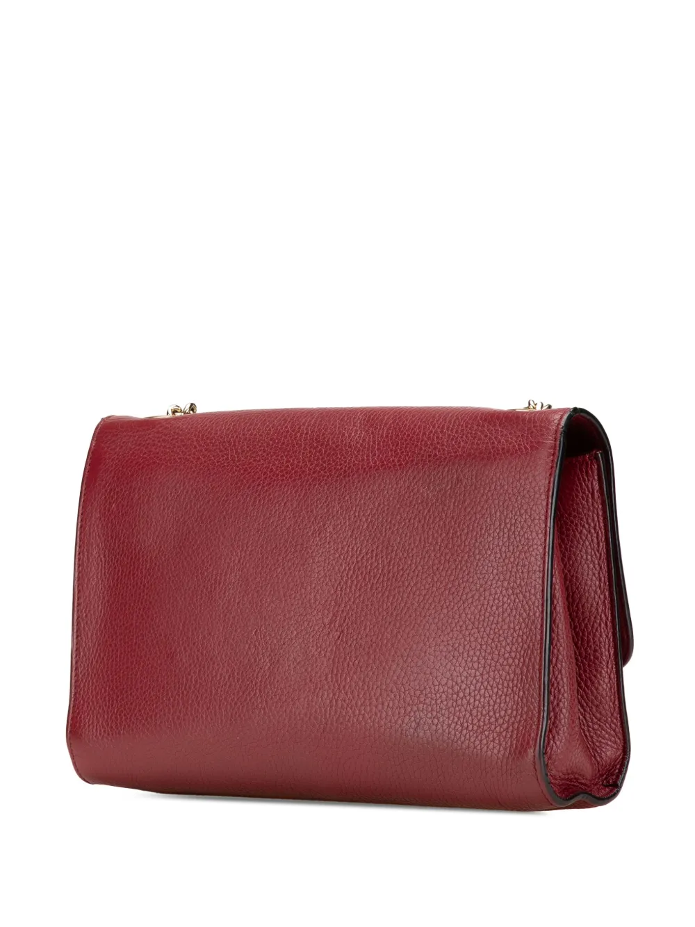 Pre-owned Gucci 2000-2015 Medium Leather Miss Bamboo Crossbody Bag In Red