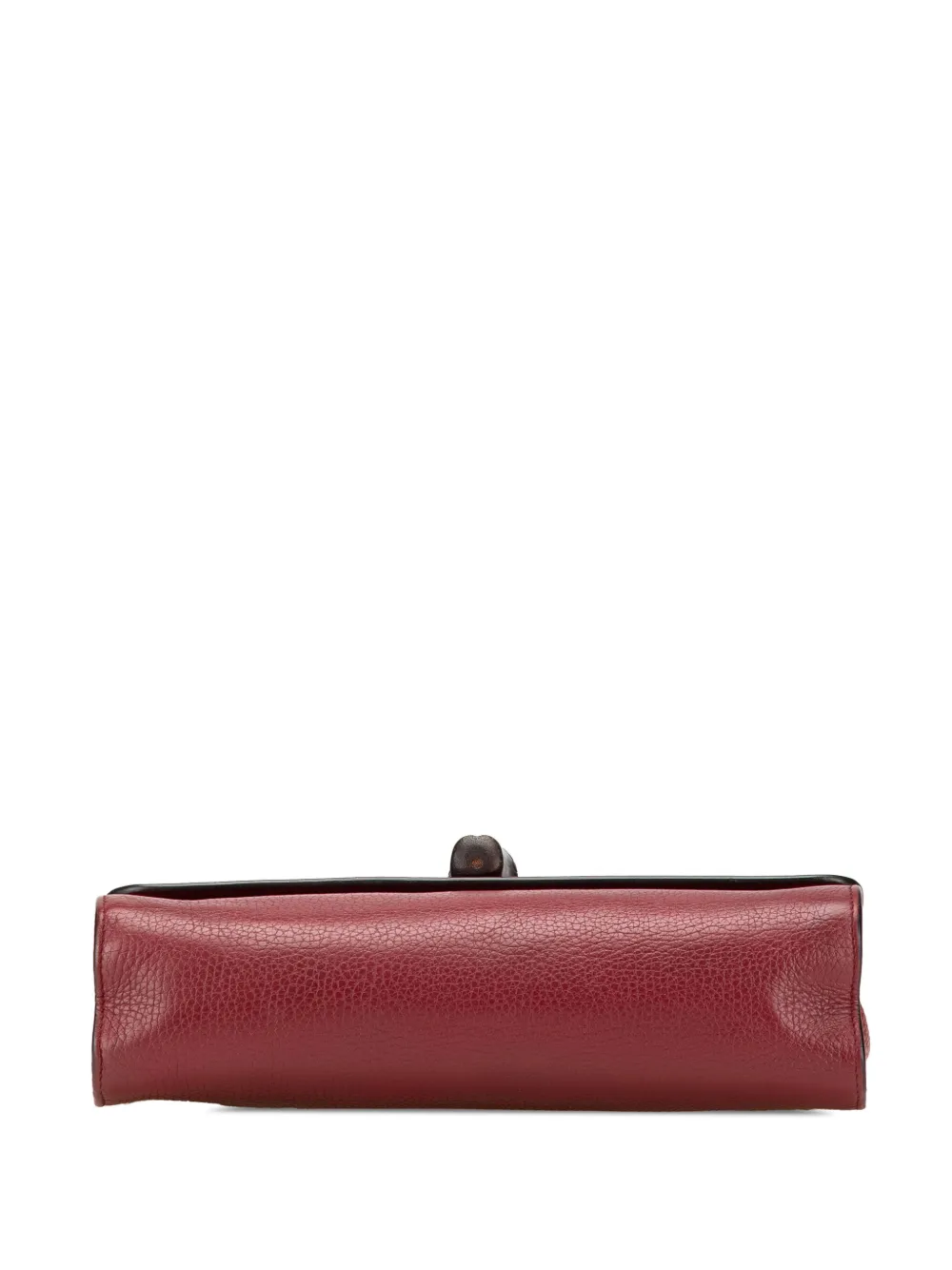 Pre-owned Gucci 2000-2015 Medium Leather Miss Bamboo Crossbody Bag In Red