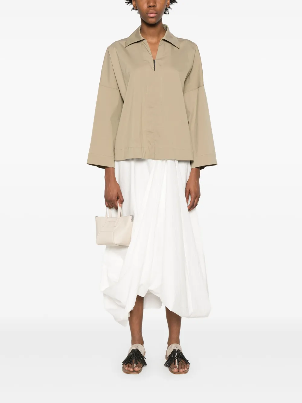 Brunello Cucinelli Blouse met verlaagde schouders - Groen