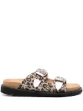 Toga Pulla leopard-print flat sandals - Brown