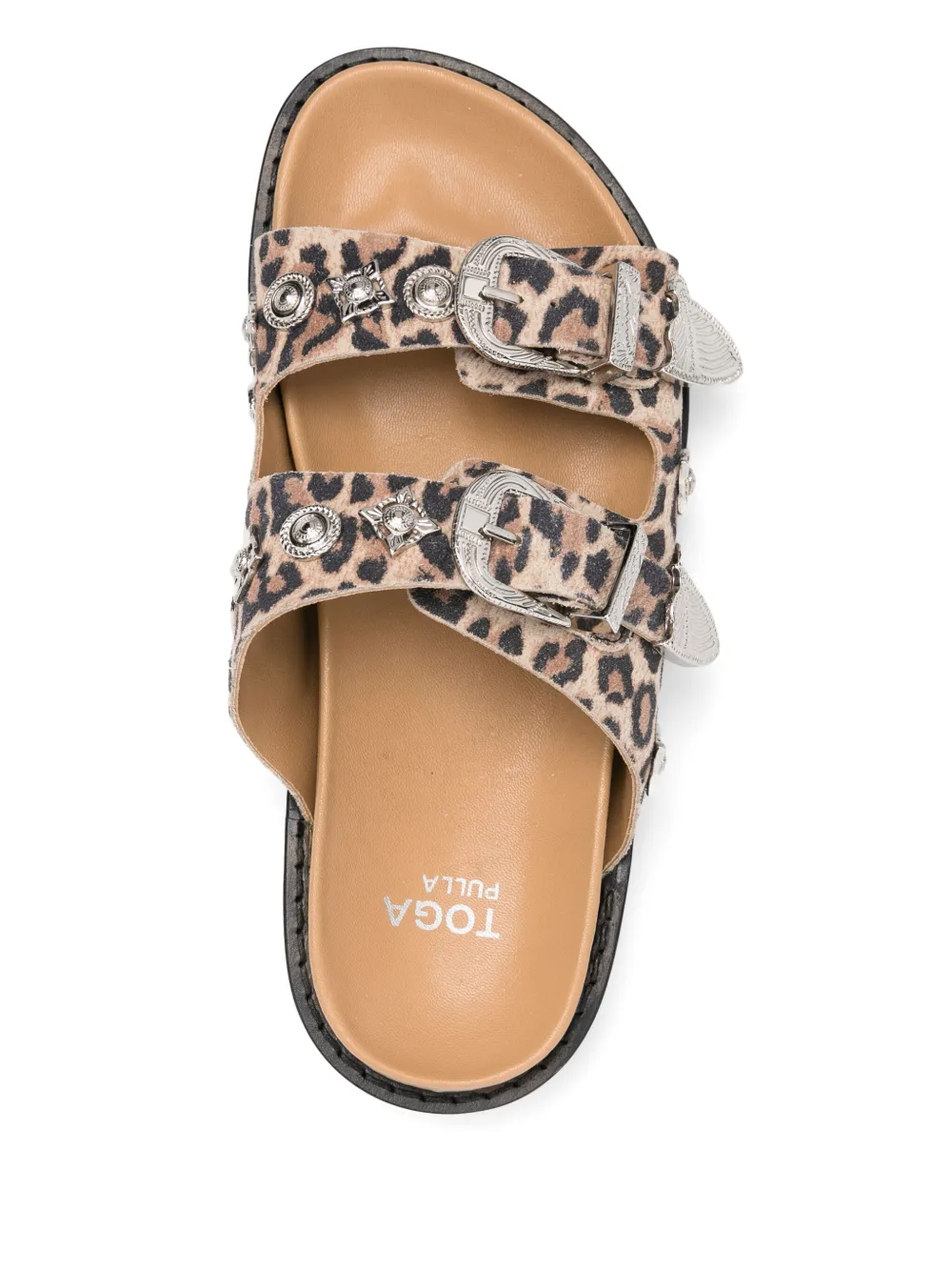 Toga Pulla Sandalen met luipaardprint Bruin