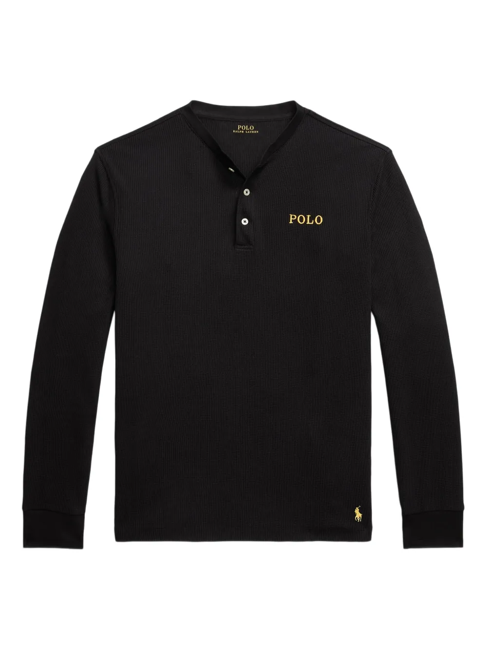 Polo Ralph Lauren ヘンリーネック トップ - ブラック Polo Ralph Lauren ヘンリーネック トップ - ブラック