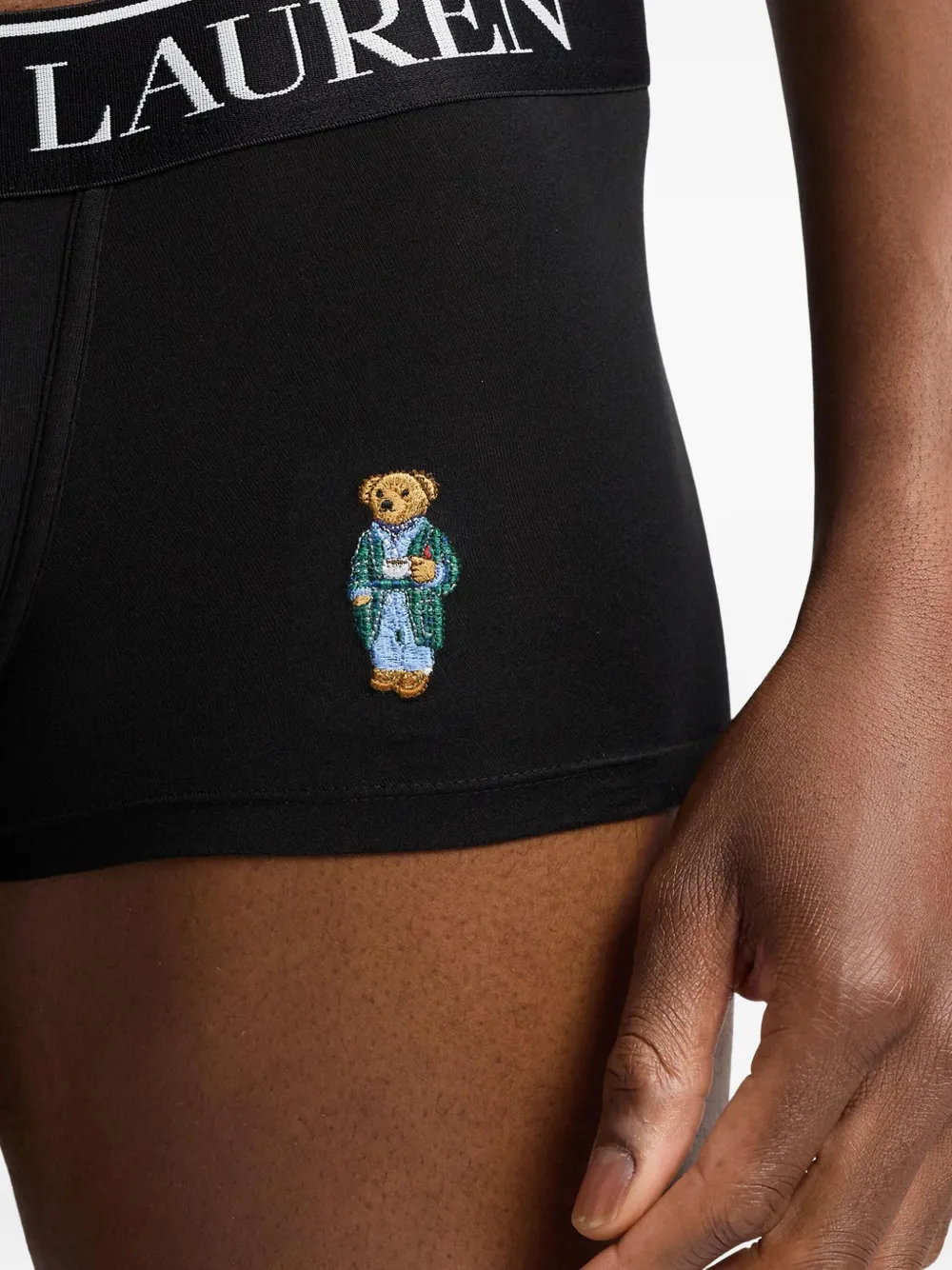 Polo Ralph Lauren Boxershorts met Polo Bear-borduurwerk Zwart