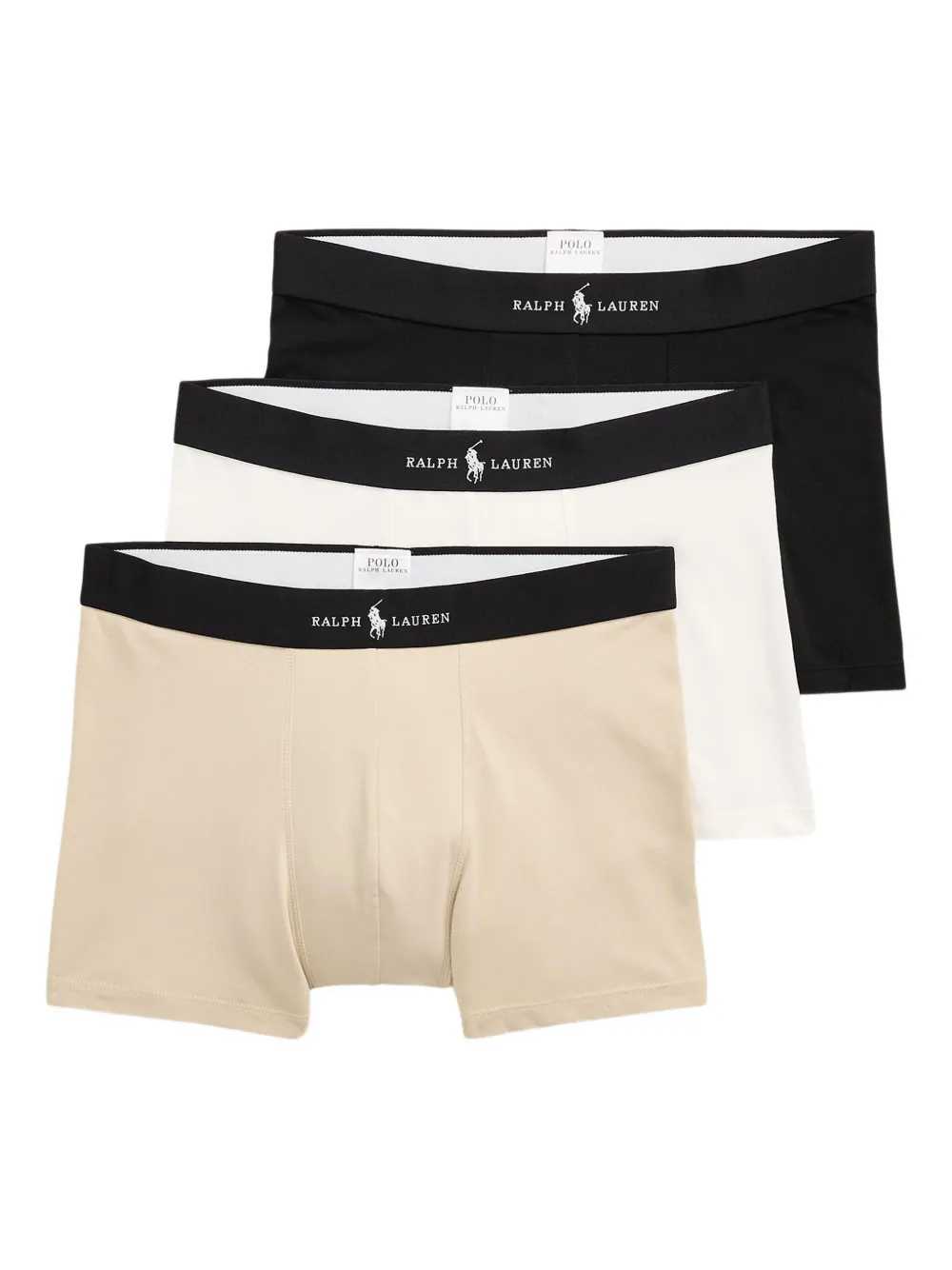 Polo Ralph Lauren Drie boxershorts met logoband Zwart