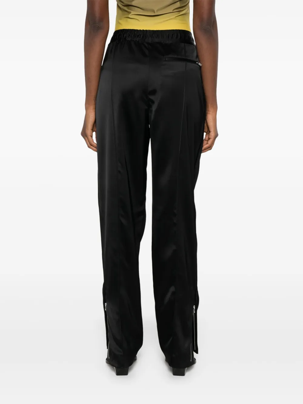 Jil Sander Broek met satijnen vlak Zwart