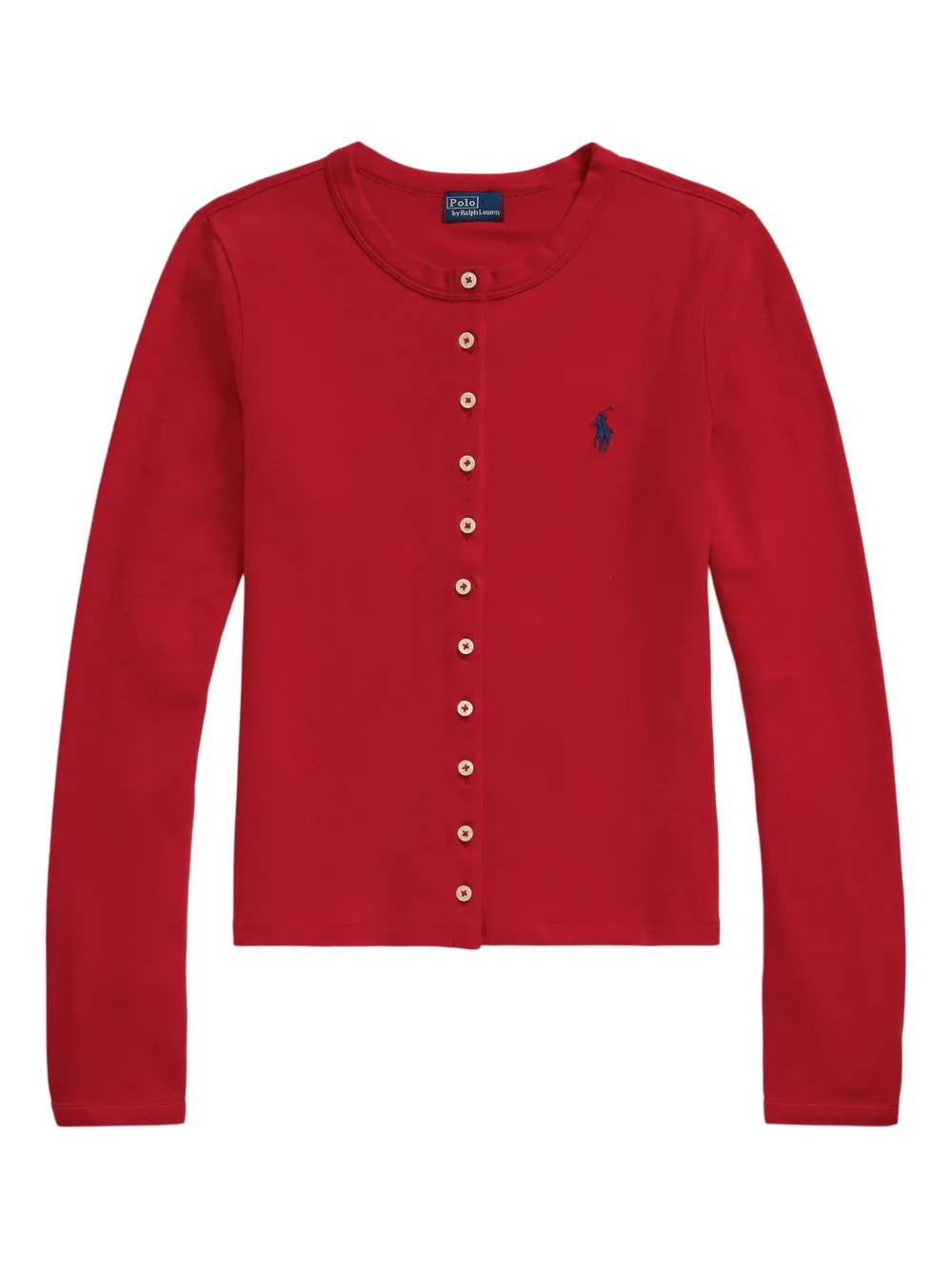 buttoned-up long-sleeve cardigan