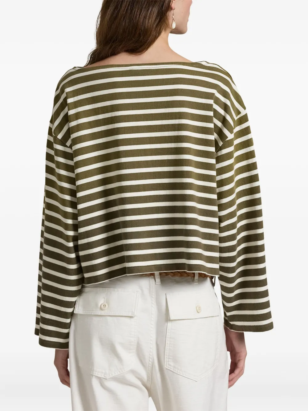 Shop Polo Ralph Lauren Striped Long-sleeve Top