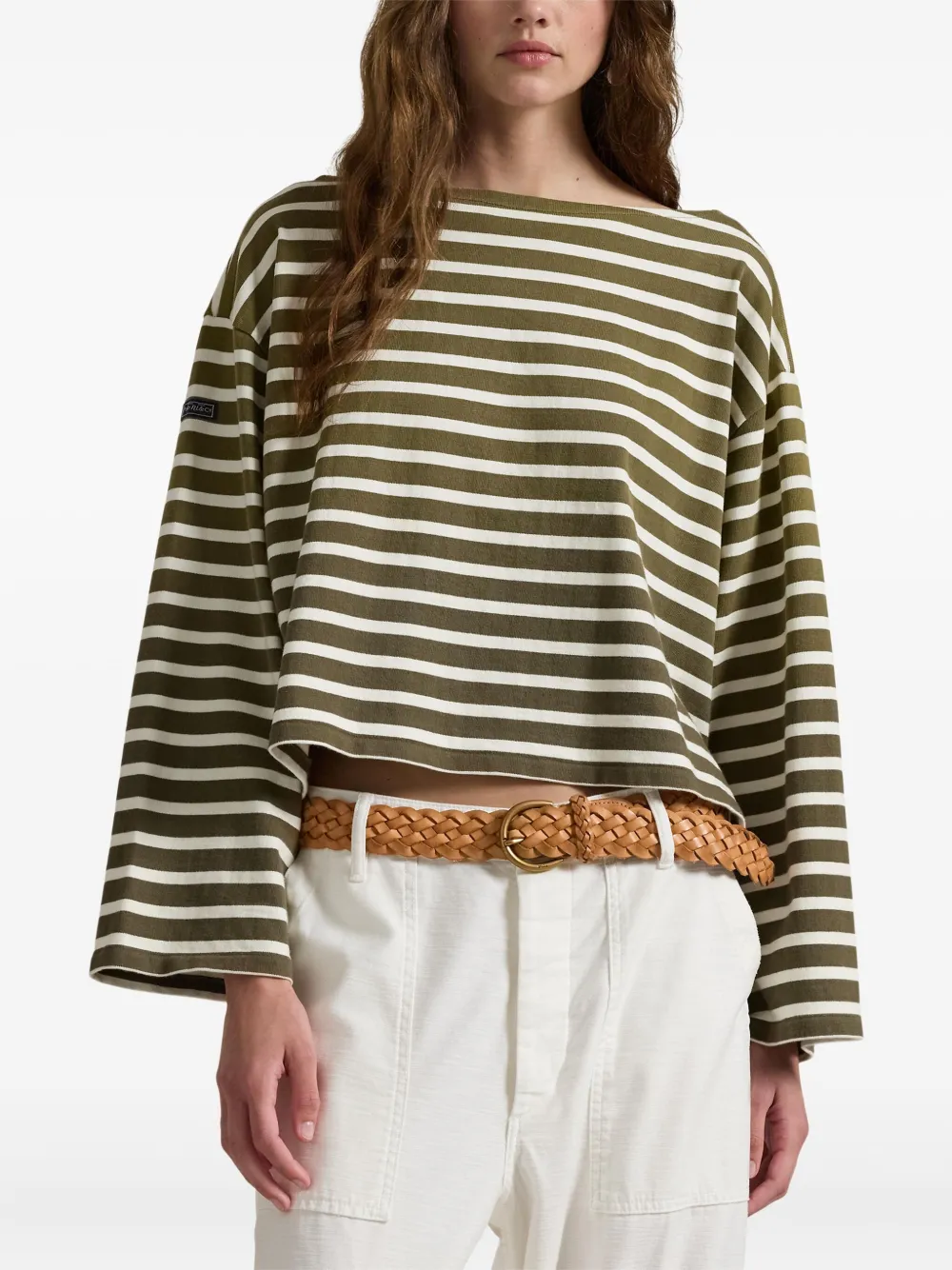 Shop Polo Ralph Lauren Striped Long-sleeve Top