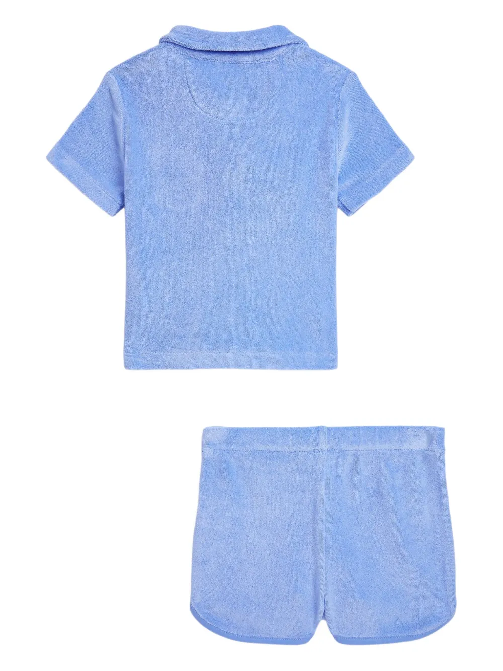 POLO RALPH LAUREN KIDS Badstof poloshirt en shorts Blauw