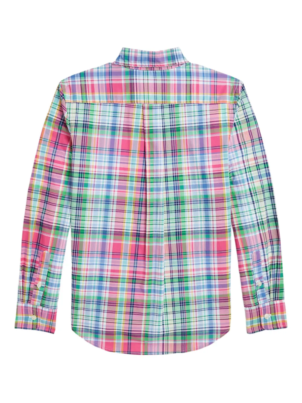 POLO RALPH LAUREN KIDS Geruit popeline shirt Roze