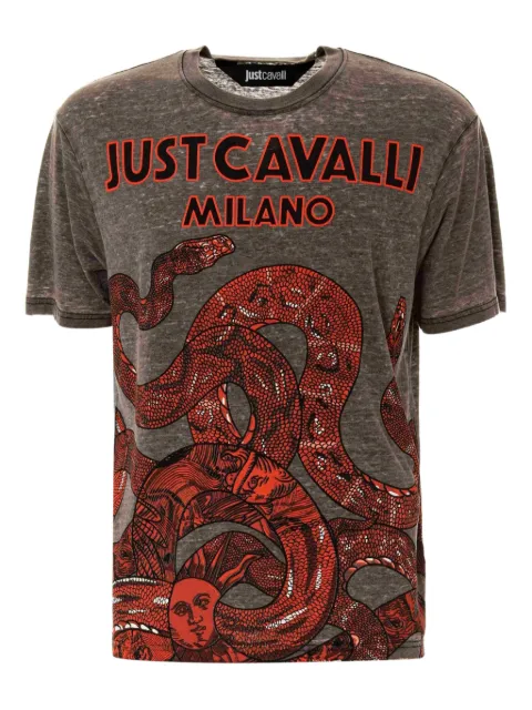 Just Cavalli snake-print T-shirt