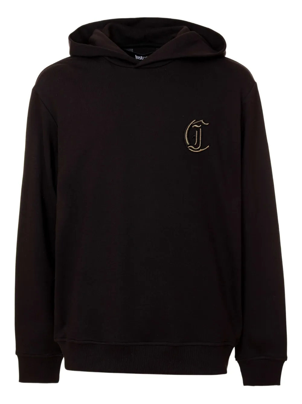 Just Cavalli logo-patch hoodie - ブラック Just Cavalli logo-patch hoodie - ブラック