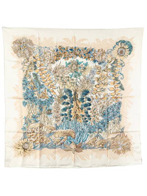 Hermès Pre-Owned mascada  L'Ile Déserte de seda del siglo XX