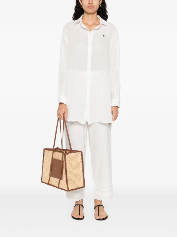 ralph lauren beach dress Polo Ralph Lauren logo-embroidered Beach Dress | Neutrals