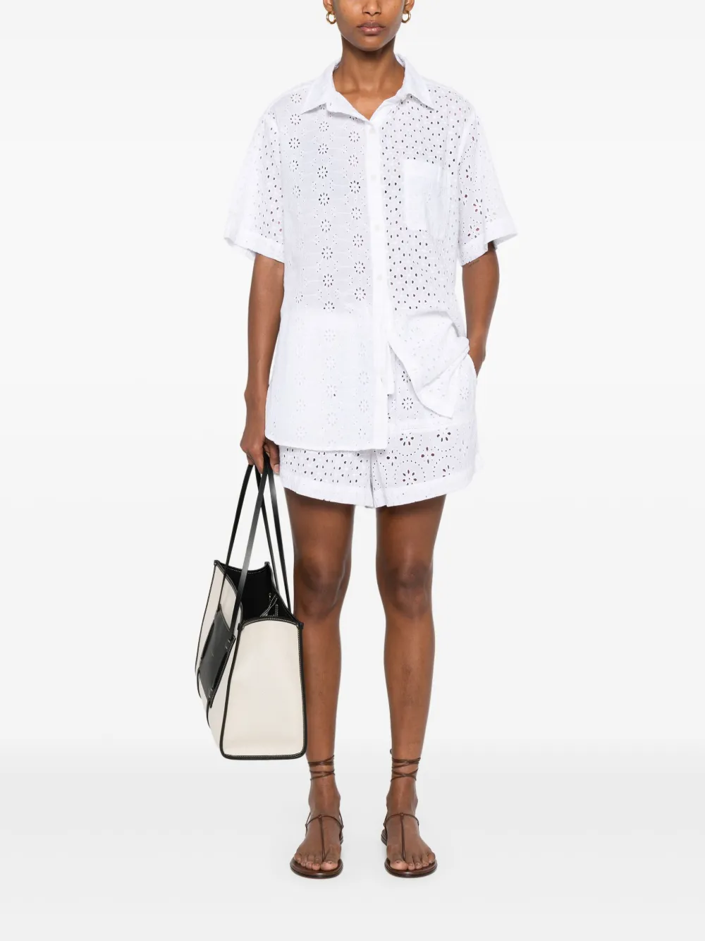POLO RALPH LAUREN BRODERIE-ANGLAISE SHORTS