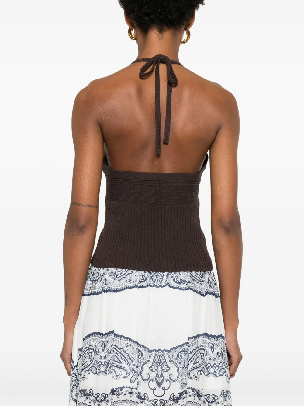 Vince Ribgebreide tanktop Bruin
