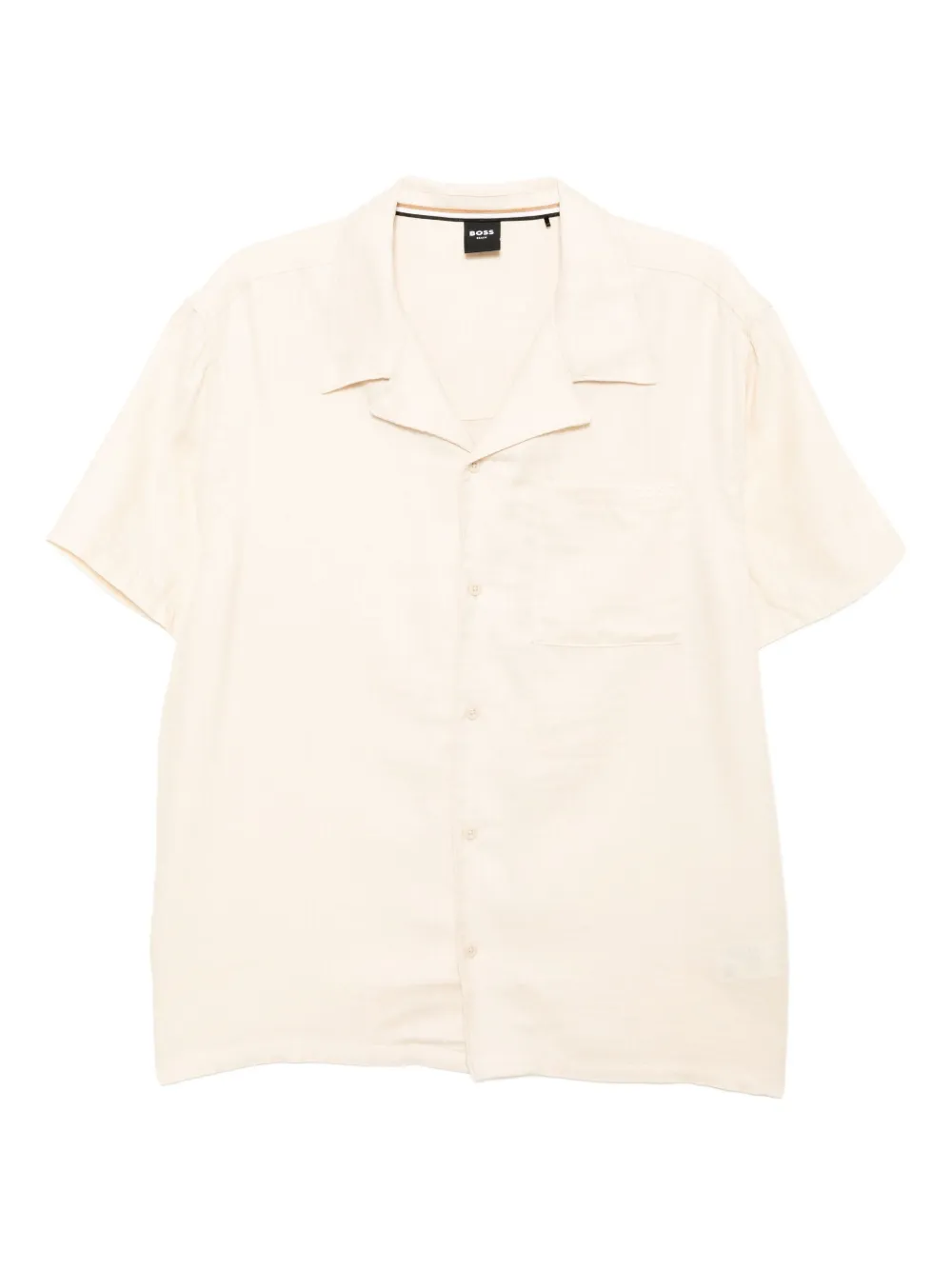 BOSS Overhemd met korte mouwen Beige