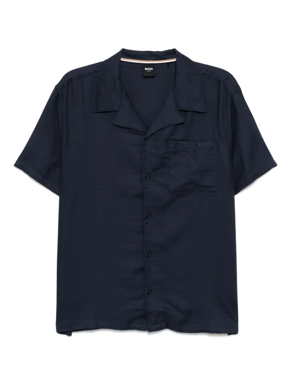 BOSS overhemd met korte mouwen Blauw