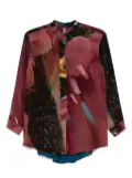 YAVI abstract-pattern blouse - Red