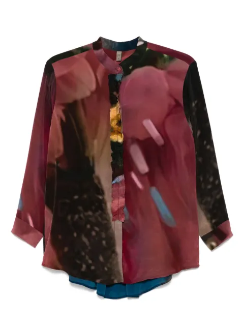 YAVI abstract-pattern blouse