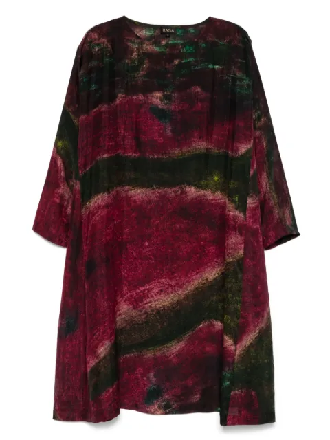 YAVI vestido midi de seda