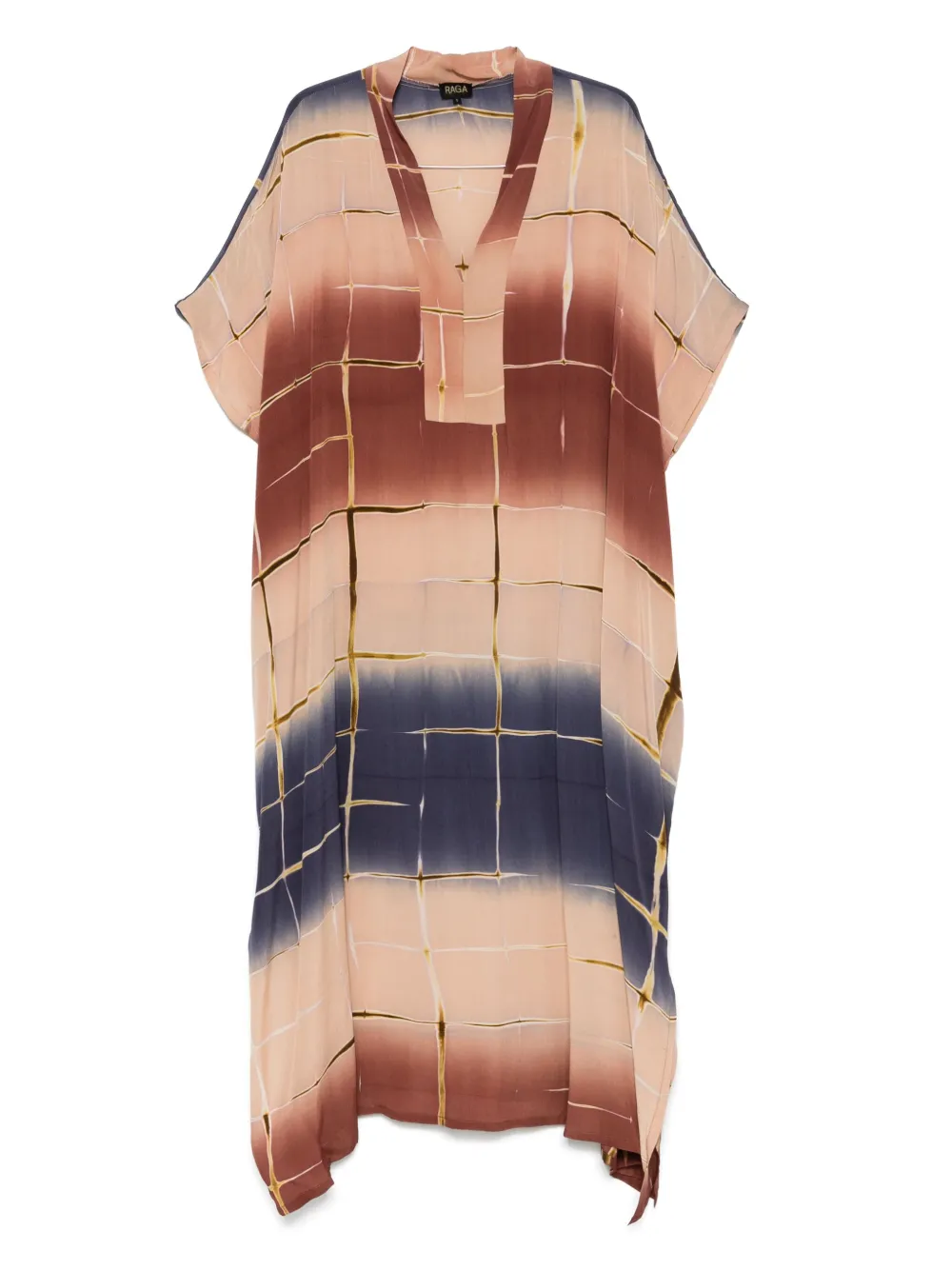 YAVI Maxikleid mit geometrischem Print | Nude | Image 1