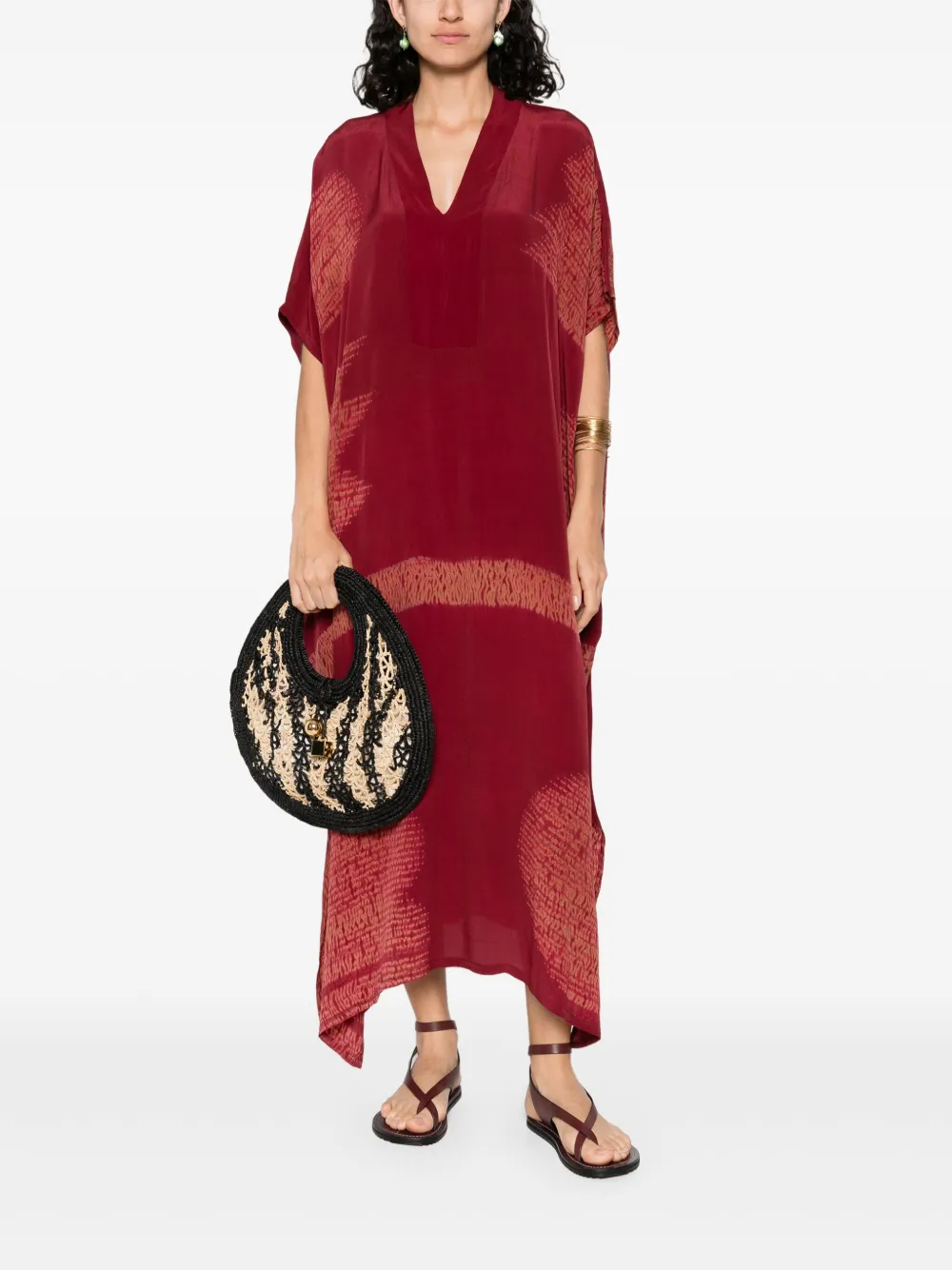 YAVI Jersey midi-jurk - Rood