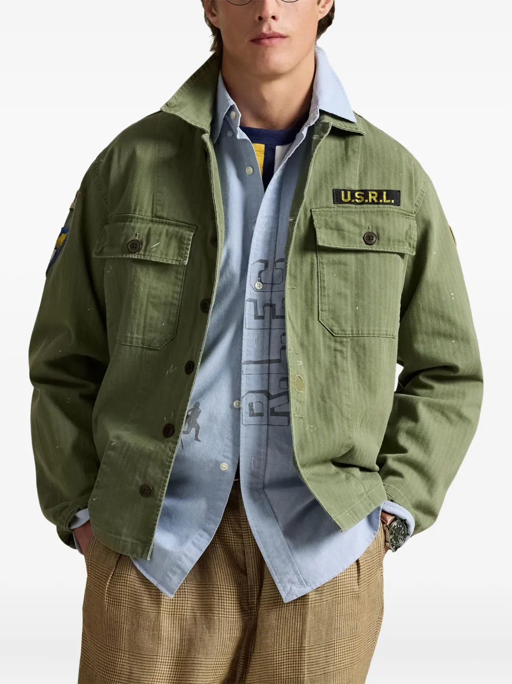 Polo Ralph Lauren Shirtjack met patch Groen