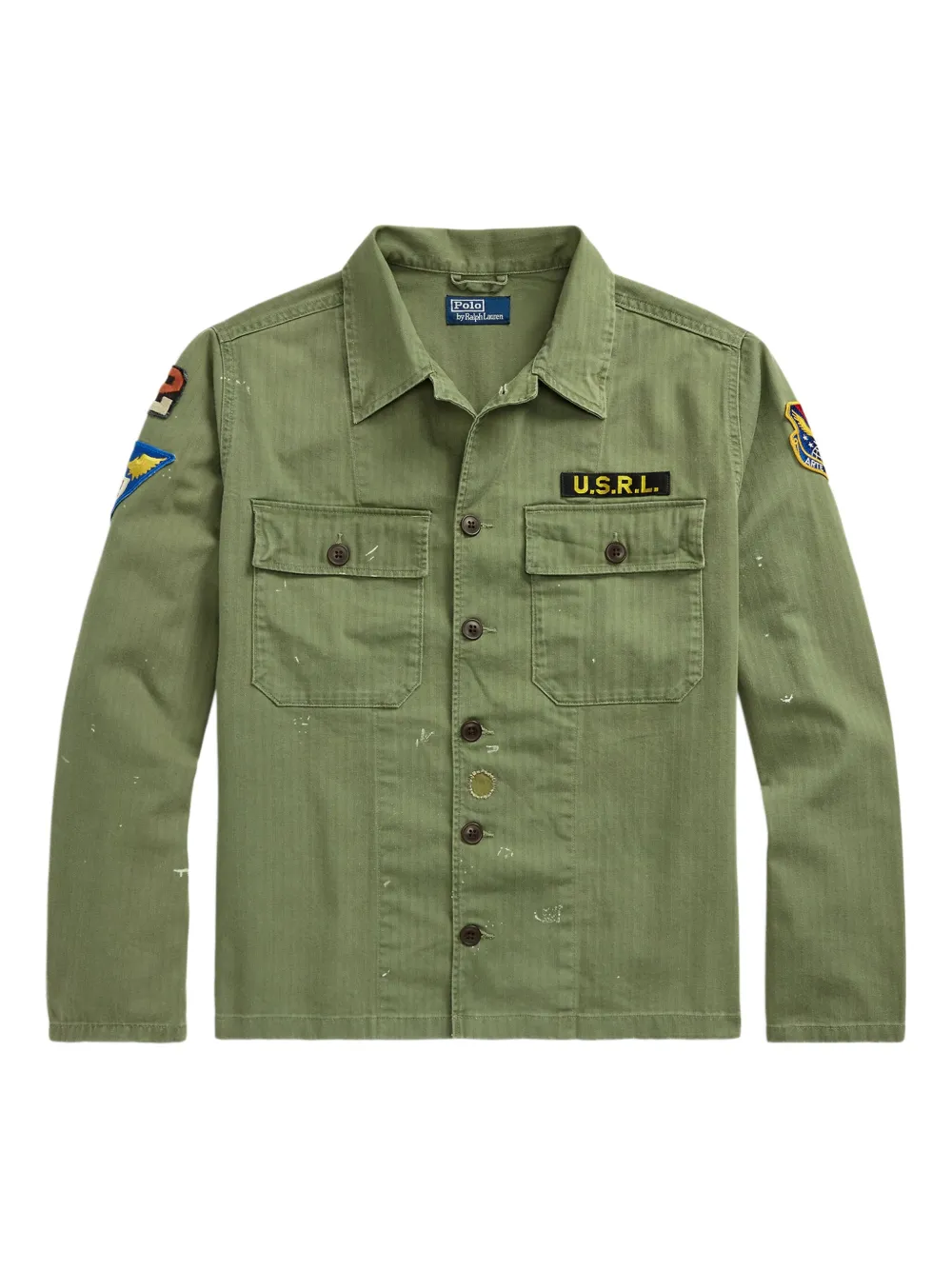 Polo Ralph Lauren Hemdjacke mit Patches | Grün | Image 1
