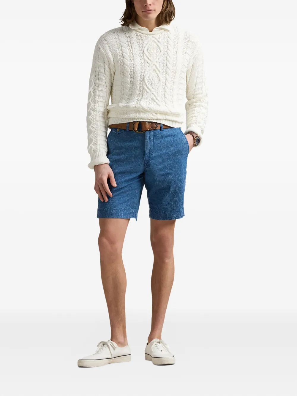 Polo Ralph Lauren Seersucker shorts Blauw