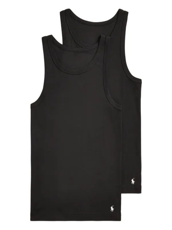 Polo Ralph Lauren Cotton Tank Top (set Of two) Black