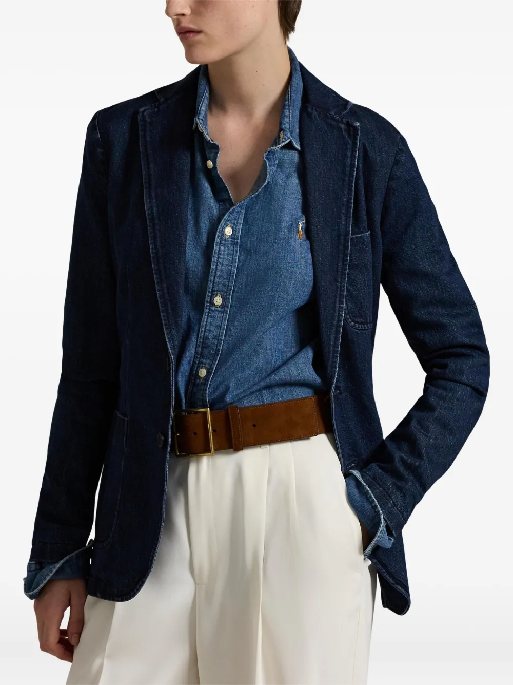 Polo Ralph Lauren Denim blazer Blauw