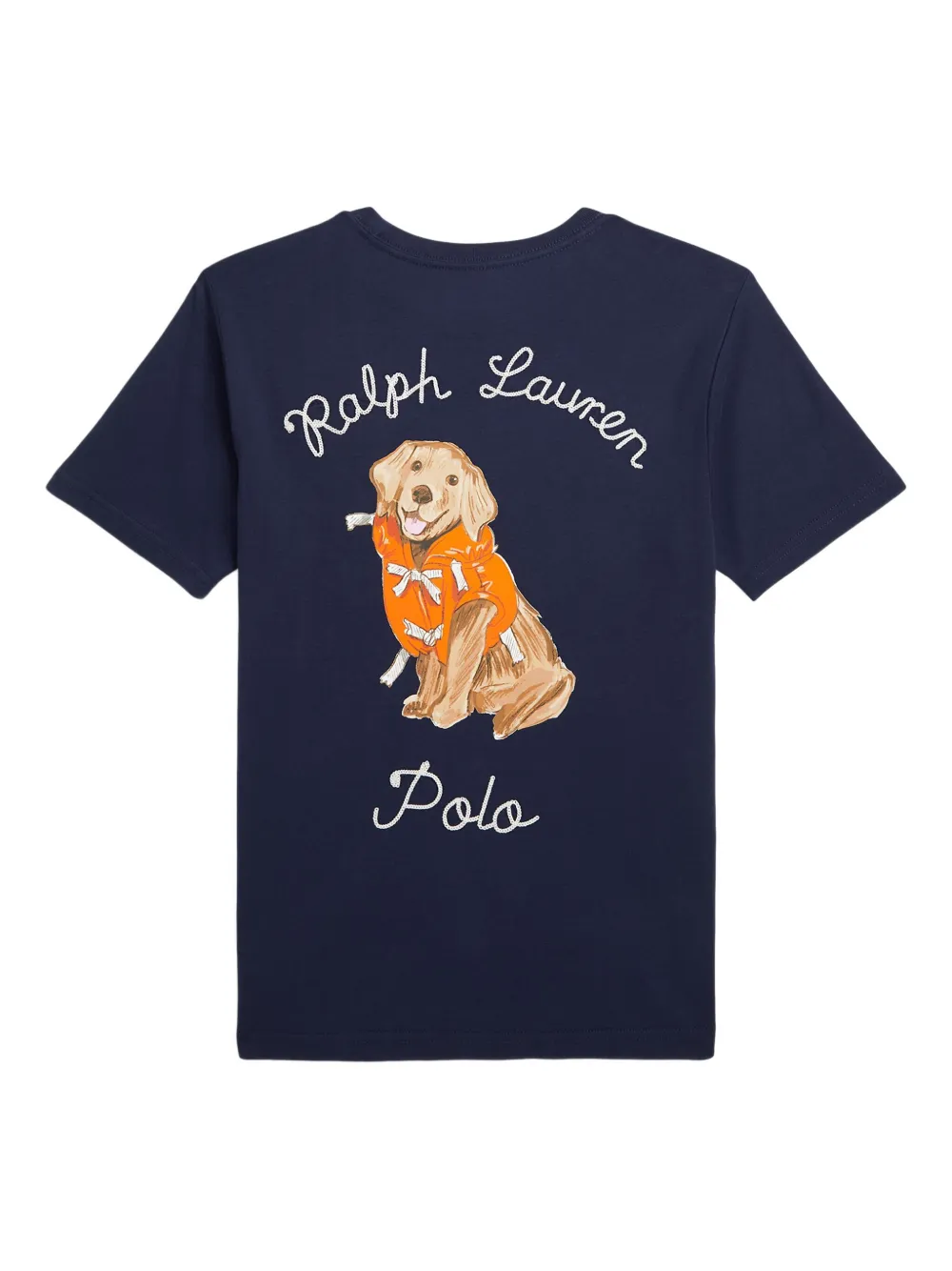 POLO RALPH LAUREN KIDS T-shirt met hondenprint en zak Blauw