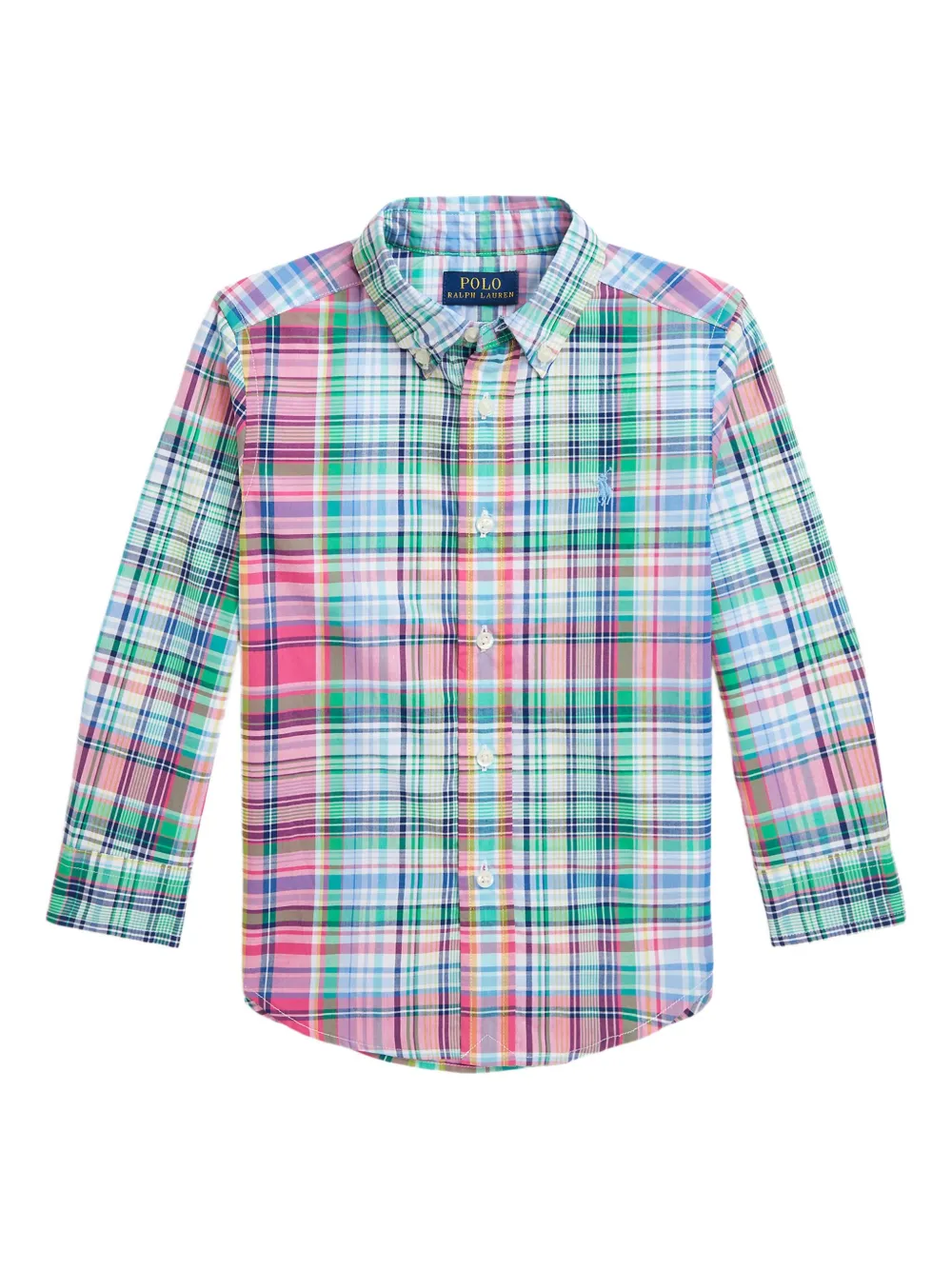 POLO RALPH LAUREN KIDS チェック ポプリンシャツ - ピンク POLO RALPH LAUREN KIDS チェック ポプリンシャツ - ピンク
