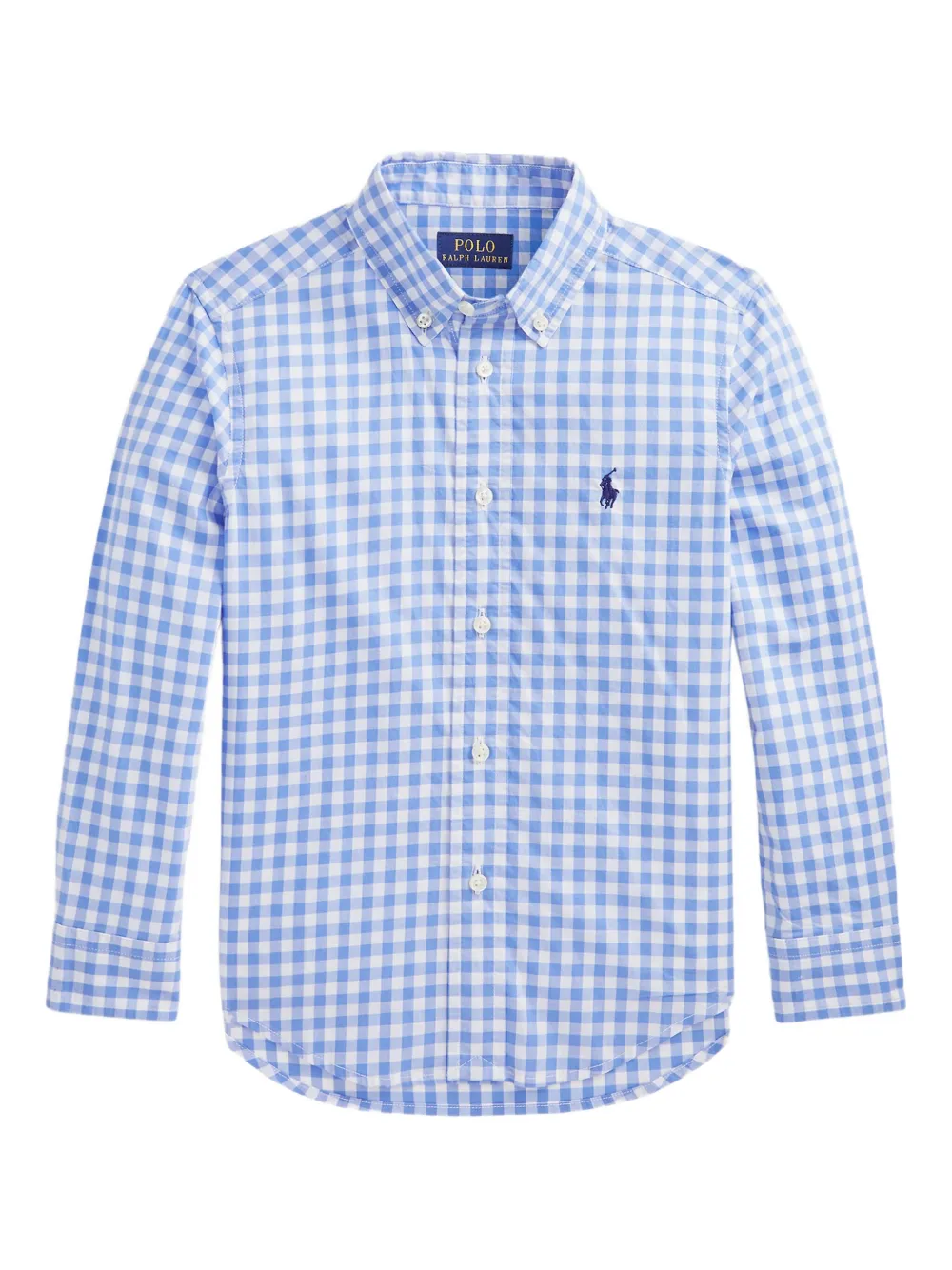 POLO RALPH LAUREN KIDS Geruit popeline shirt Blauw