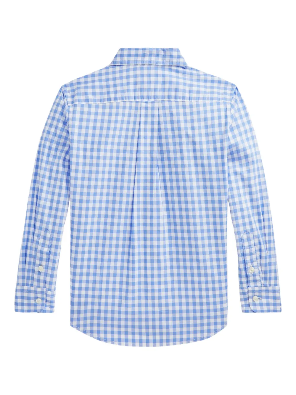 POLO RALPH LAUREN KIDS Geruit popeline shirt Blauw
