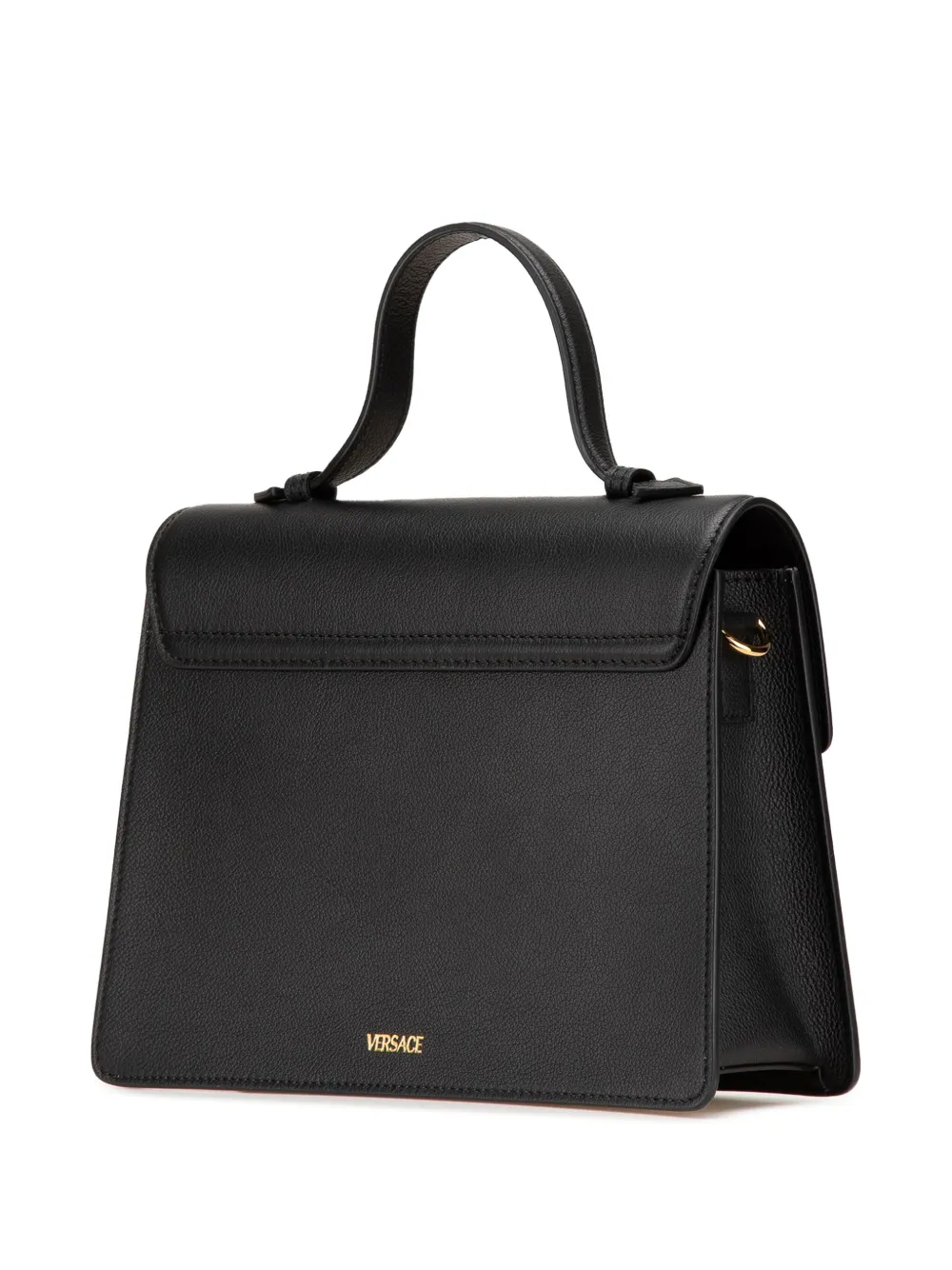 Pre-owned Versace 2021-2024 Leather La Medusa Top Handle Flap Satchel