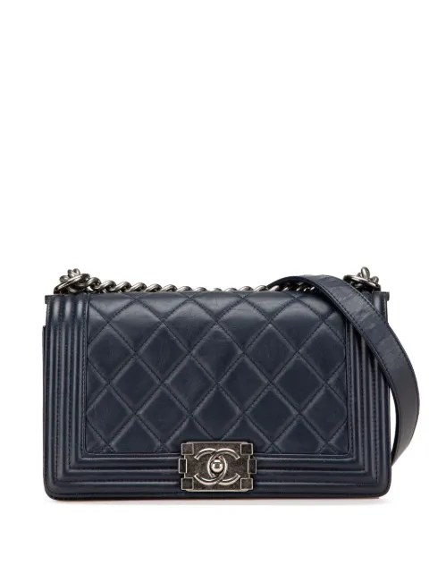 CHANEL Pre-Owned 2014 Old Medium Quilted Calfskin Boy Flap crossbody bag