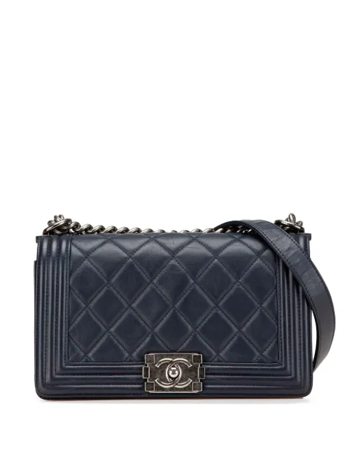 Sac à bandoulière matelassé Boy Flap médium (2014) - CHANEL Pre-Owned - Modalova