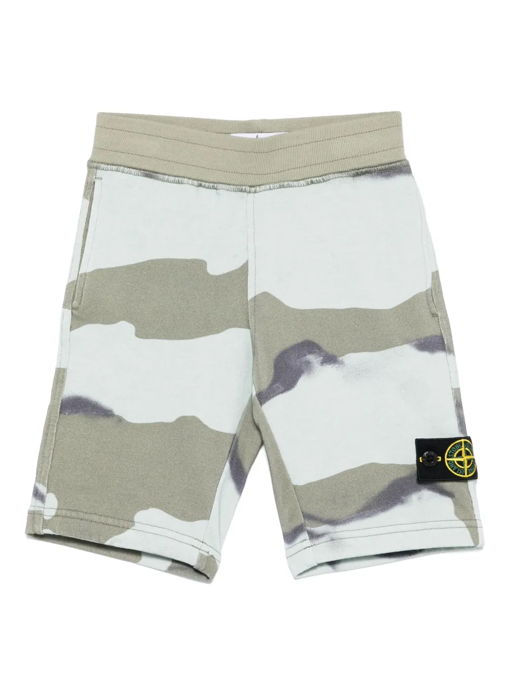 Stone Island Junior Shorts met print Blauw