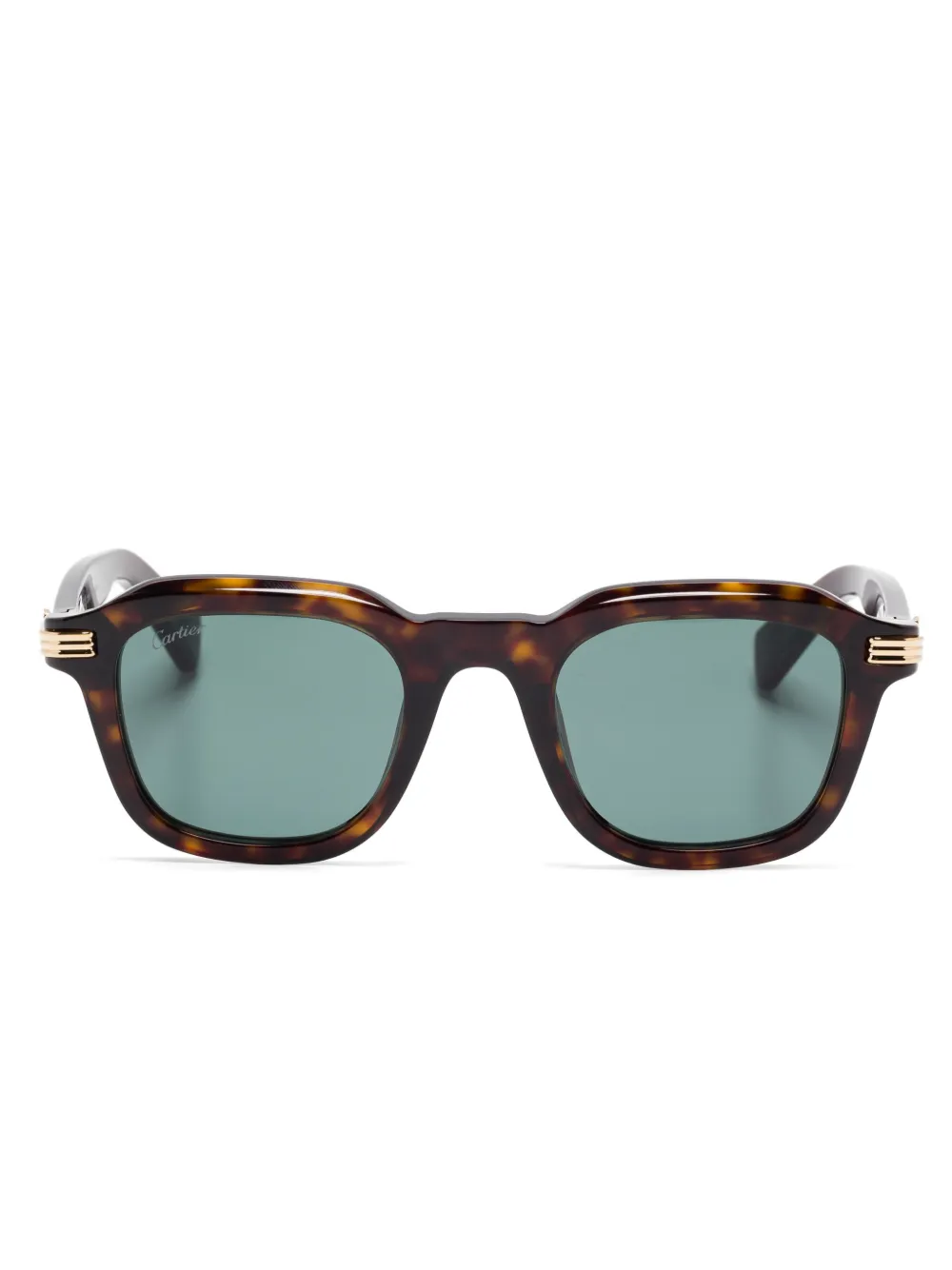 Cartier Eyewear Zonnebril met vierkant montuur Bruin