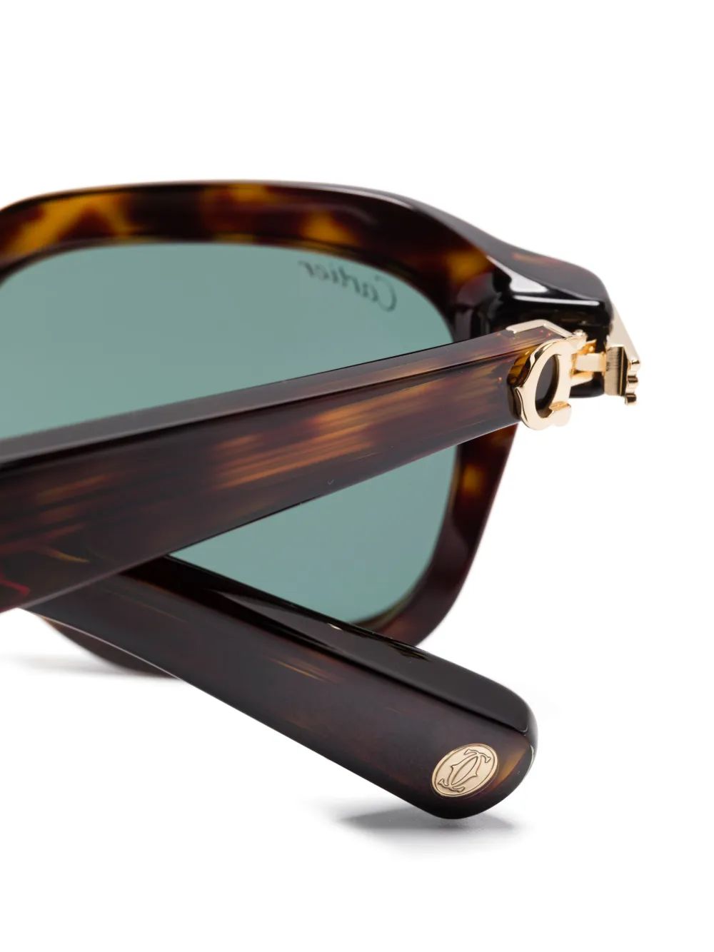 Cartier Eyewear Zonnebril met vierkant montuur Bruin