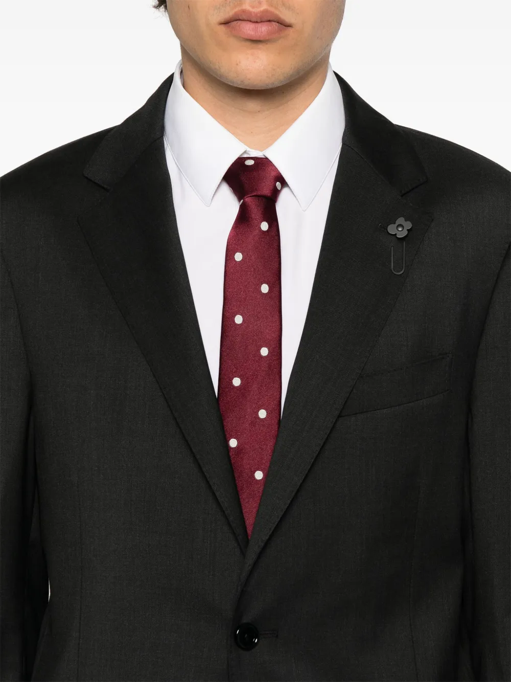 Lardini Blazer met enkele rij knopen Zwart